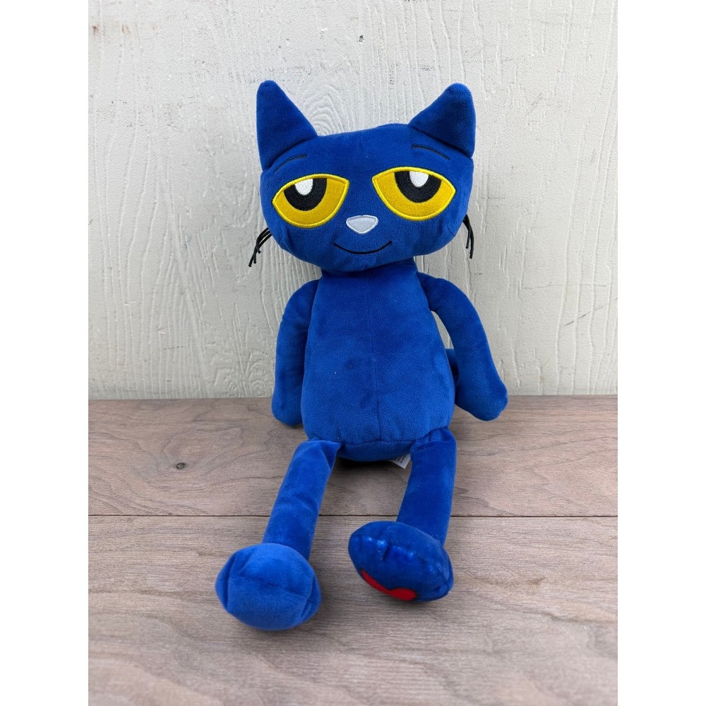 KOHL'S Cares Pete the Cat Blue Plush Embroidered Red Heart 11" Stuffed Animal